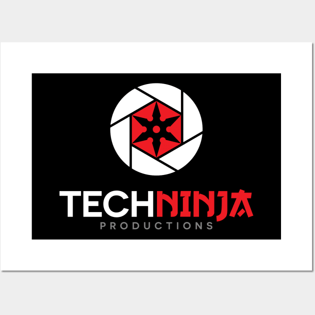 Tech Ninja Logo (reverse) Wall Art by Tech Ninja Productions